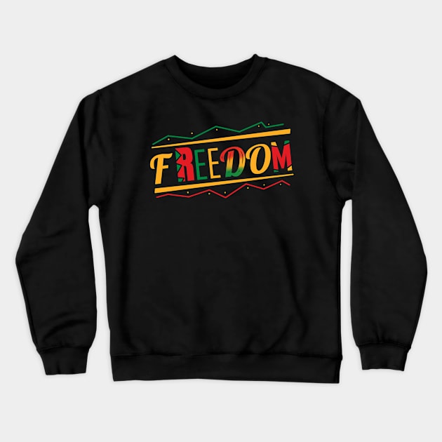 African Colors Freedom Logo For Freedom Day Juneteenth Crewneck Sweatshirt by SinBle